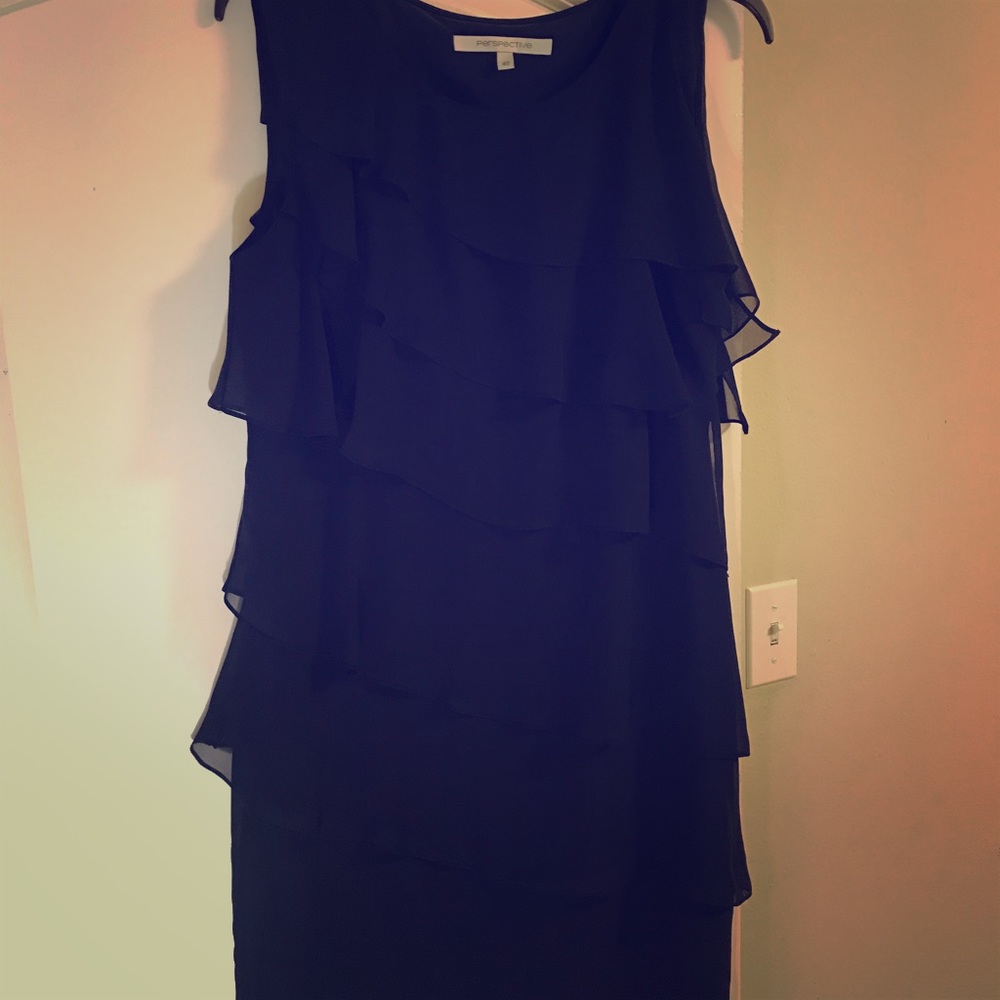 Black blue dress for tall lady,